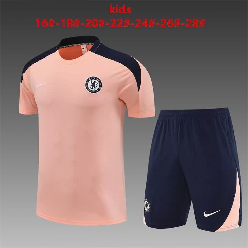 Kids Chelsea 24/25 Training Soccer Jersey And Shorts