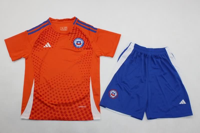 Kids Chile Soccer Jersey Copa America Home Replica 2024