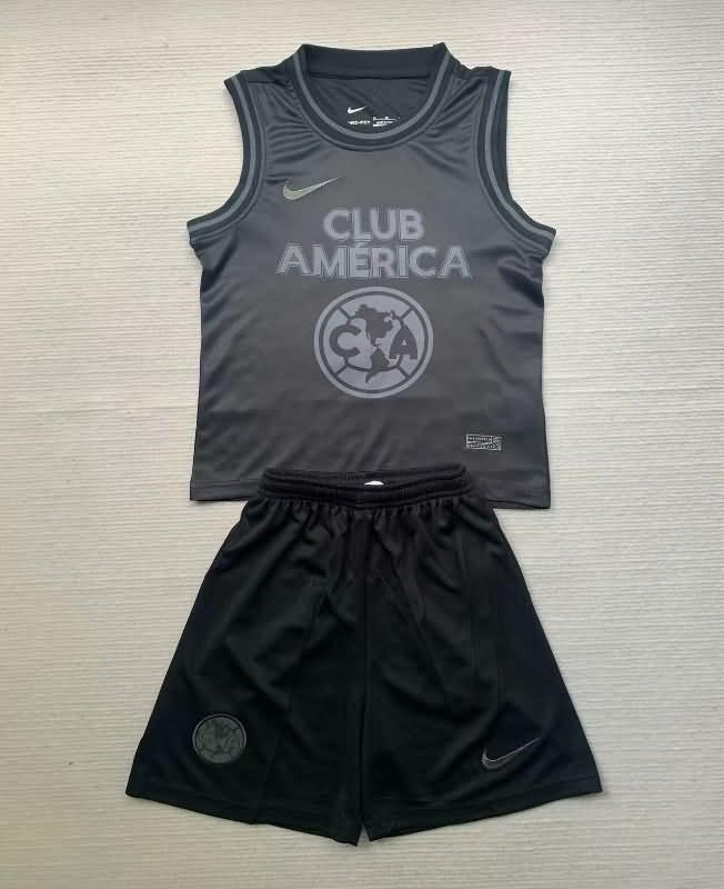 Kids Club America Soccer Jersey Black Vest Replica 2024