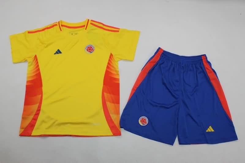 Kids Colombia Soccer Jersey Copa America Home Replica 2024