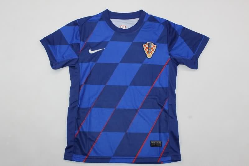 Kids Croatia Soccer Jersey Away Replica 2024