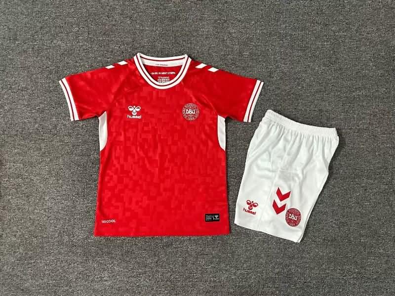 Kids Denmark Soccer Jersey Home Replica 2024