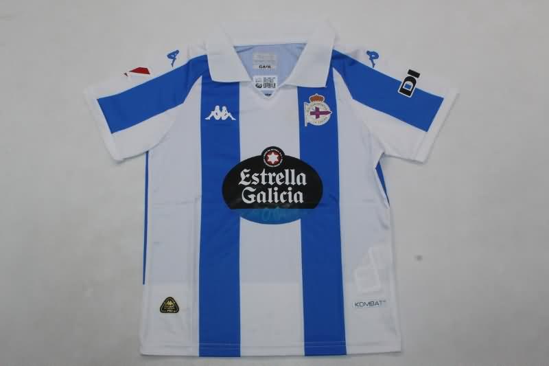Kids Deportivo La Coruna Soccer Jersey Home Replica 24/25