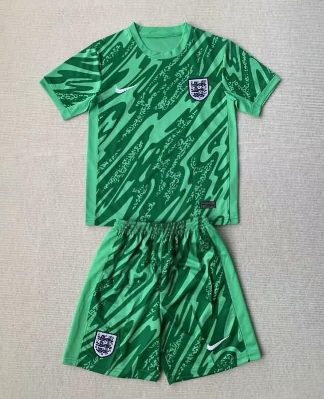 Kids England Soccer Jersey Goalkeeper Green Replica 2024