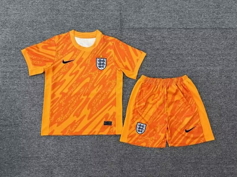 Kids England Soccer Jersey Goalkeeper Orange Replica 2024