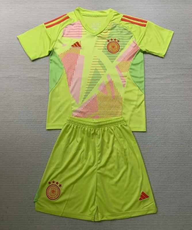 Kids Germany Soccer Jersey Goalkeeper Yellow Replica 2024