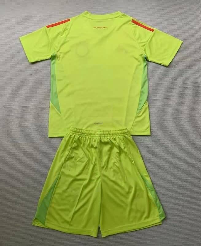 Kids Germany Soccer Jersey Goalkeeper Yellow Replica 2024