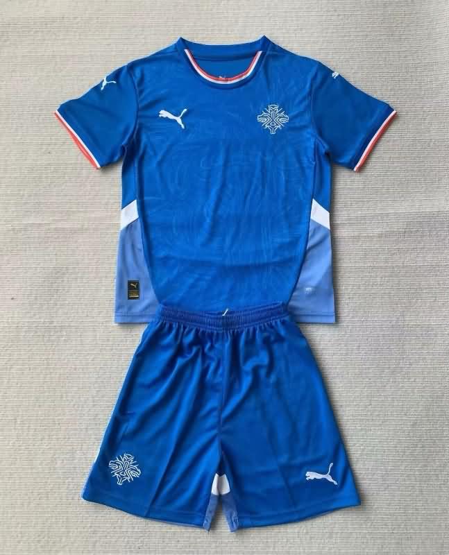 Kids Iceland Soccer Jersey Home Replica 2024