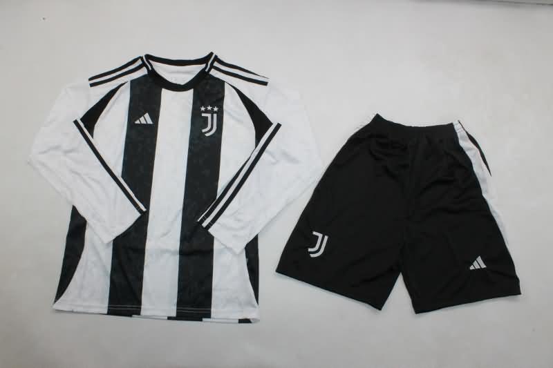 Kids Juventus Soccer Jersey Home Long Sleeve Replica 24/25