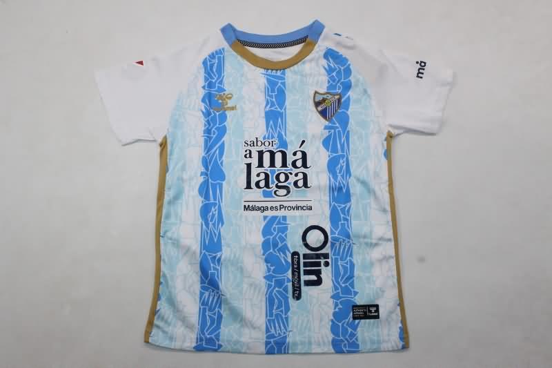 Kids Malaga Soccer Jersey Home Replica 24/25