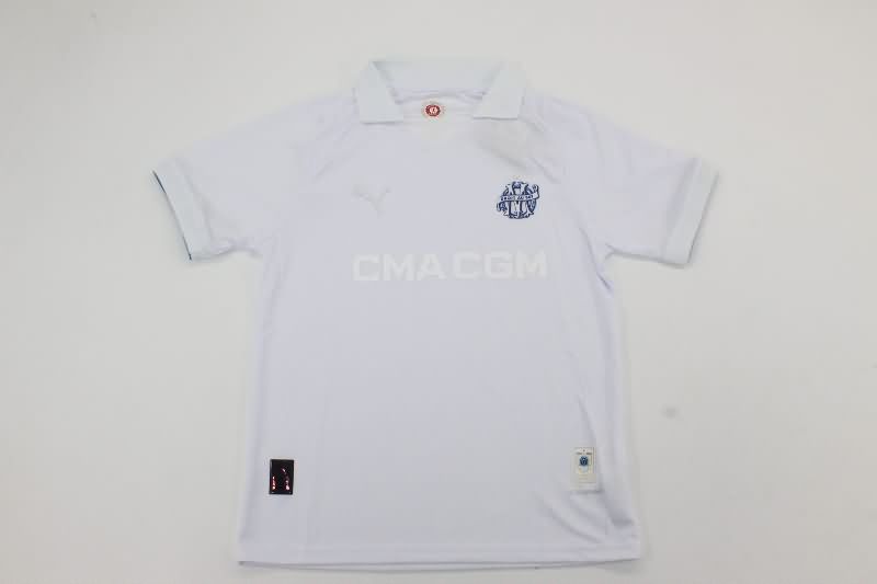 Kids Marseilles Soccer Jersey White Replica 24/25