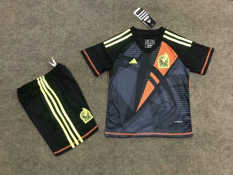 Kids Mexico Soccer Jersey Copa America Goalkeeper Black Replica 2024