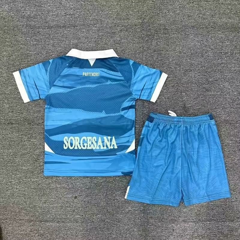 Kids Napoli 24/25 Fourth Soccer Jersey And Shorts