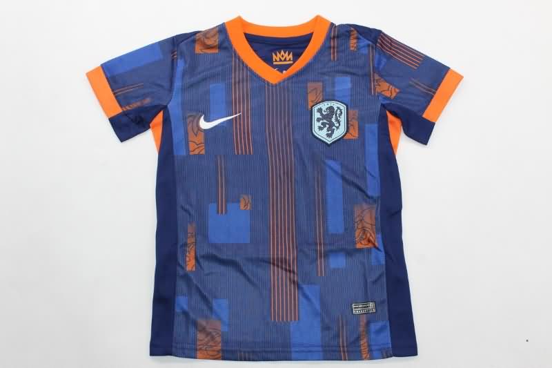 Kids Netherlands Soccer Jersey Away Replica 2024
