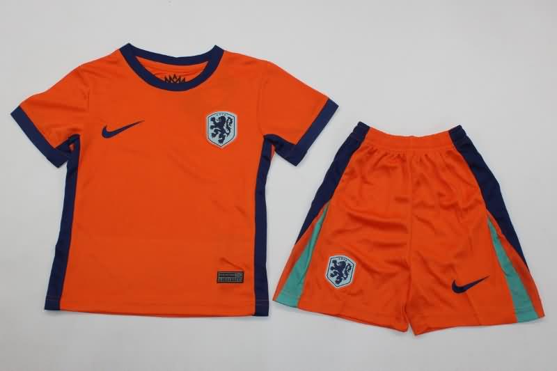 Kids Netherlands Soccer Jersey Home Replica 2024