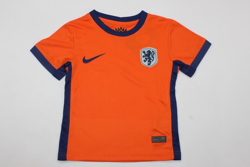 Kids Netherlands Soccer Jersey Home Replica 2024