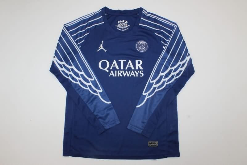 Kids Paris St Germain Soccer Jersey Fourth Long Sleeve Replica 24/25