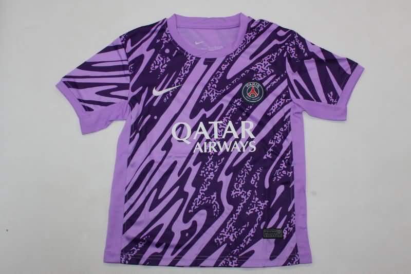 Kids Paris St Germain Soccer Jersey Goalkeeper Purples Replica 24/25