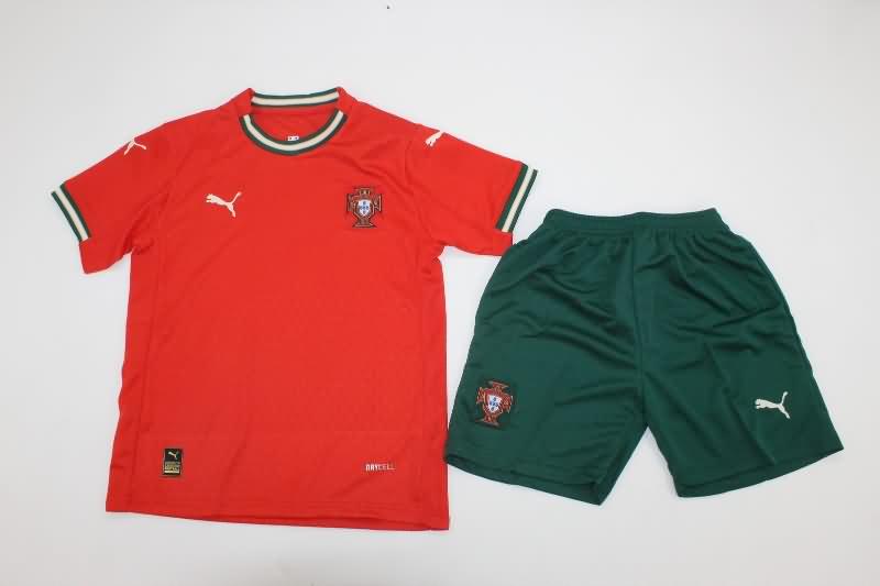 Kids Portugal Soccer Jersey Home Replica 2025