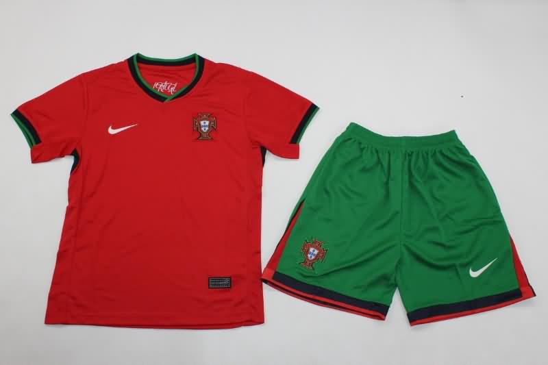 Kids Portugal Soccer Jersey Home Replica 2024