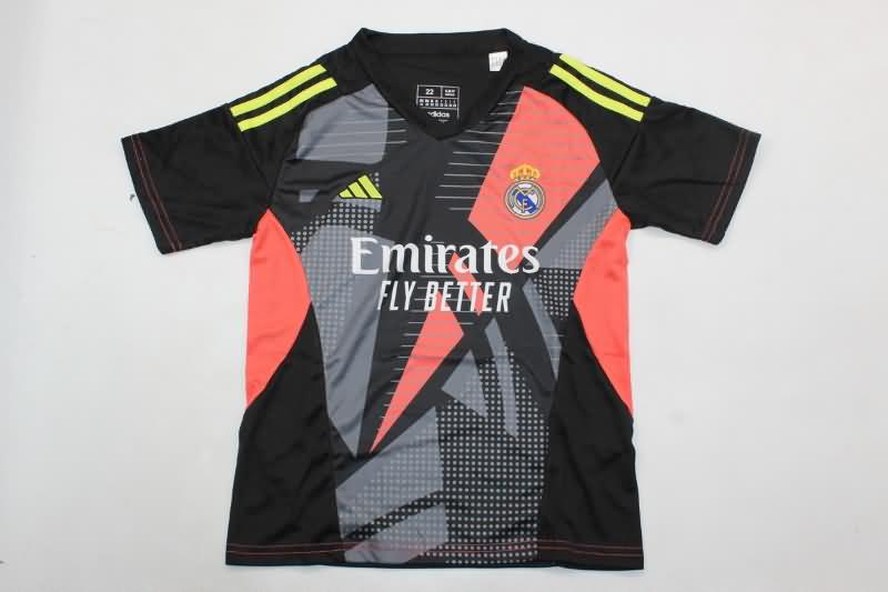 Kids Real Madrid Soccer Jersey Goalkeeper Black Replica 24/25
