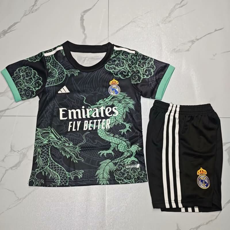 Kids Real Madrid 24/25 Special Soccer Jersey And Shorts 05