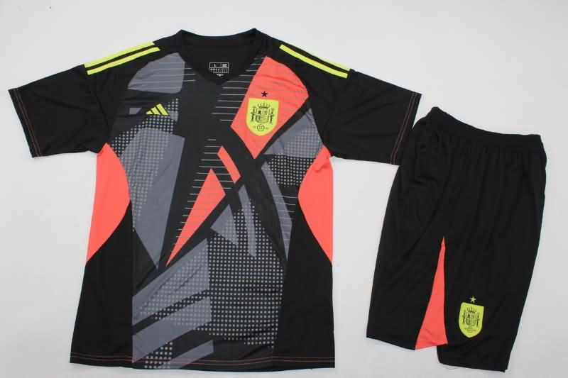 Kids Spain Soccer Jersey Goalkeeper Black Replica 2024