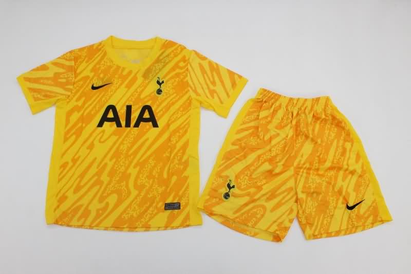 Kids Tottenham Hotspur Soccer Jersey Goalkeeper Yellow Replica 24/25