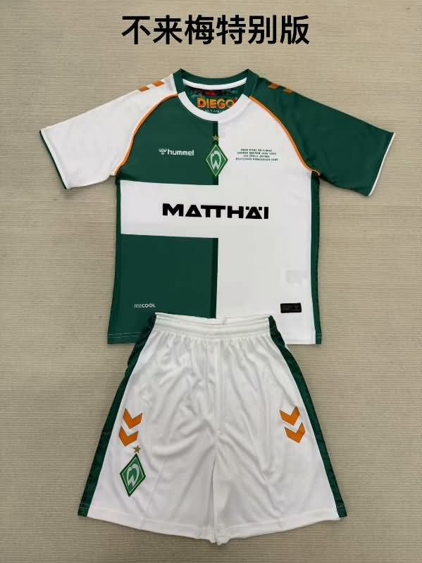Kids Werder Bremen 24/25 Special Soccer Jersey And Shorts