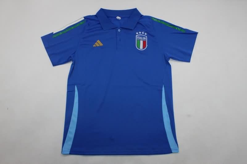 Italy Soccer Jersey Blue Polo Replica 2024