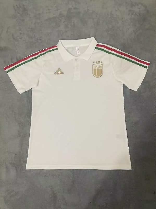 Italy Soccer Jersey White Polo Replica 2024