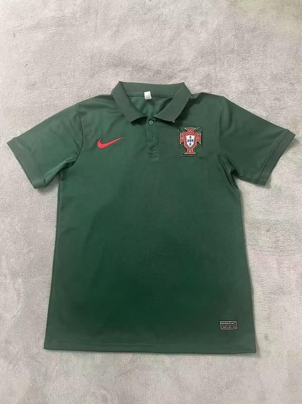 Portugal Soccer Jersey Green Polo Replica 2024