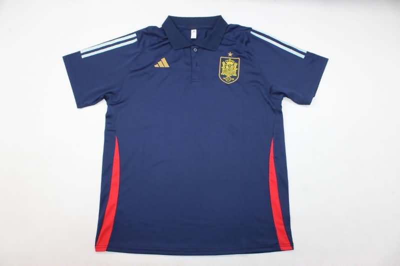 Spain Soccer Jersey Dark Blue Polo Replica 2024