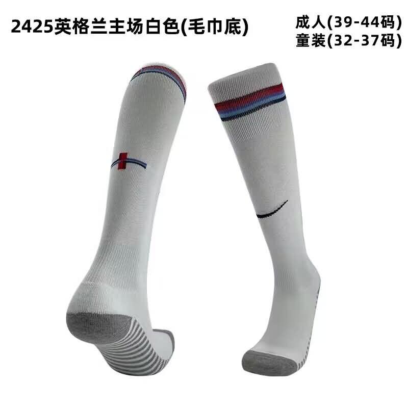 England Soccer Socks Home Replica 2024