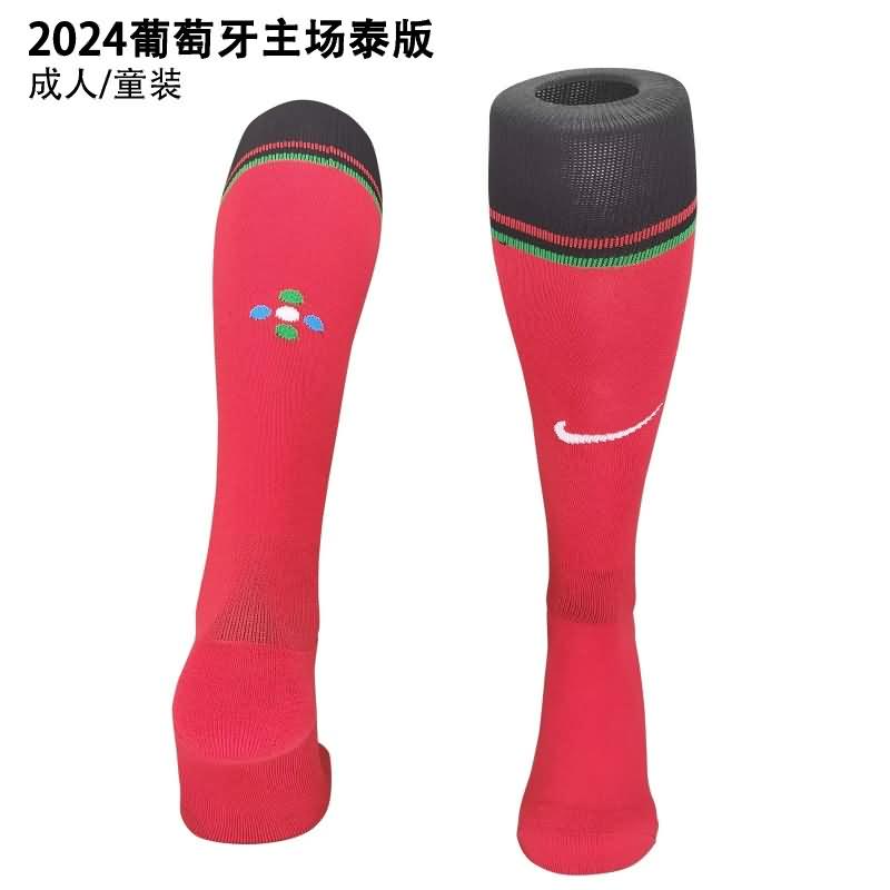 Portugal Soccer Socks Home Replica 2024