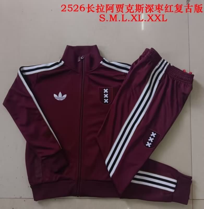 AAA Quality Ajax 24/25 Red Soccer Tracksuit 02