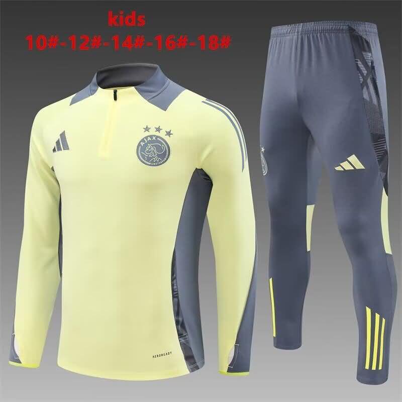 Kids Ajax Soccer Tracksuit Yellow Replica 24/25