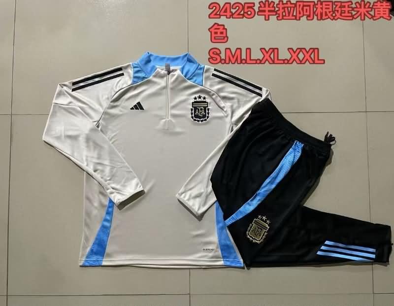 Argentina Soccer Tracksuit Gold Replica 2024