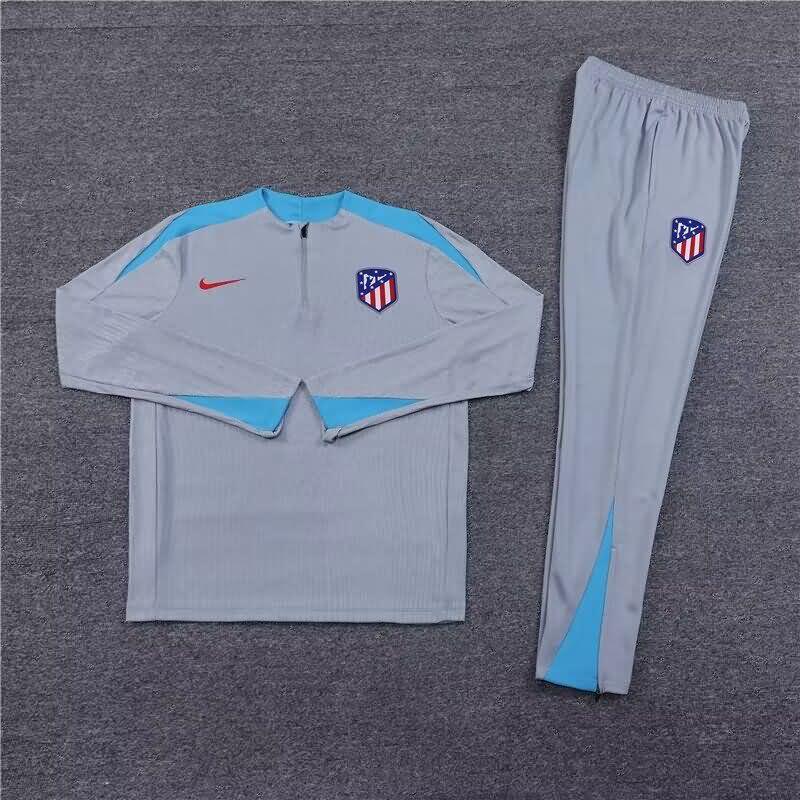 Atletico Madrid Soccer Tracksuit Grey Replica 24/25