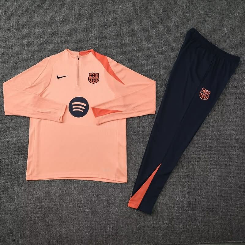 AAA Quality Barcelona 24/25 Pink Soccer Tracksuit 02