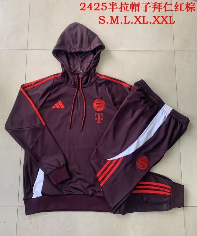 Bayern Munich Soccer Tracksuit Dark Red Replica 24/25