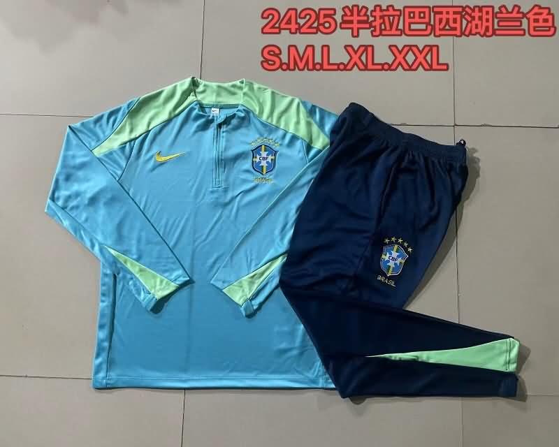 Brazil Soccer Tracksuit Blue Replica 2024