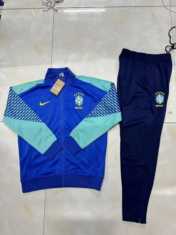 Brazil Soccer Tracksuit 03 Blue Replica 2024