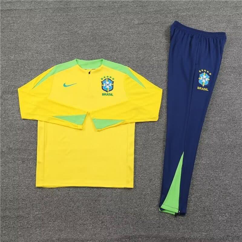 Brazil Soccer Tracksuit Yellow Replica 2024