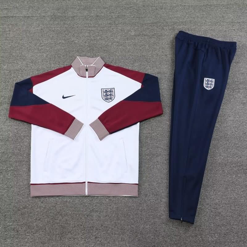 England Soccer Tracksuit 02 White Replica 2024
