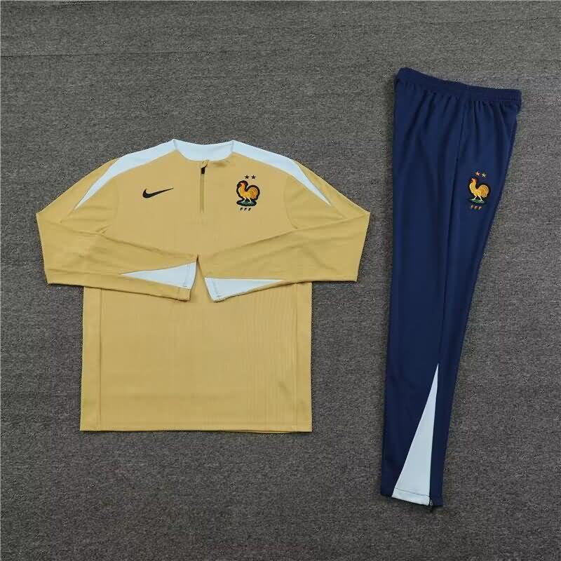 France Soccer Tracksuit Gold Replica 2024