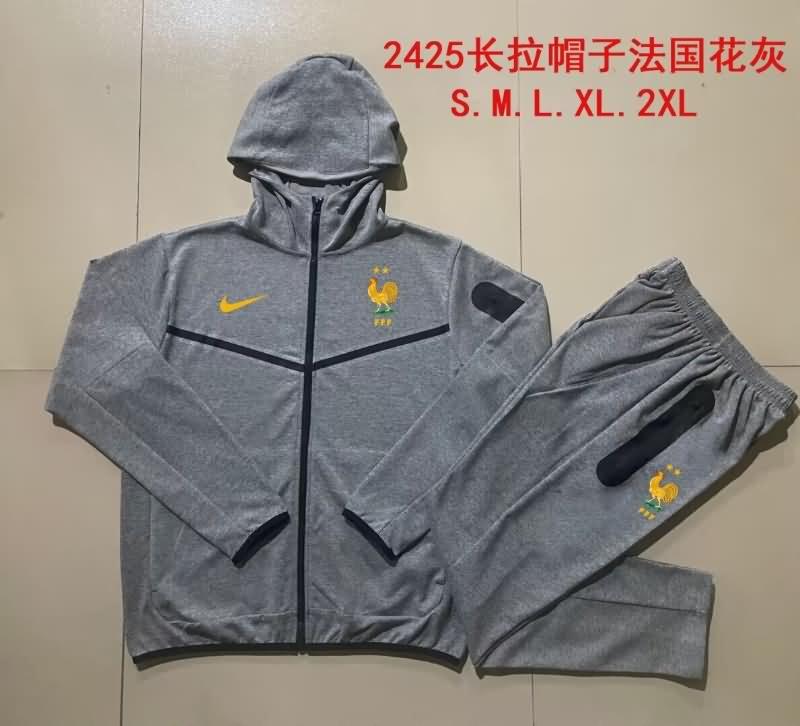 France Soccer Tracksuit Grey Replica 2024