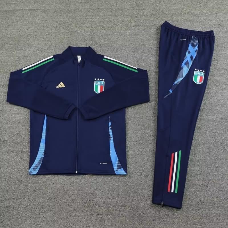 Italy Soccer Jersey Dark Blue Replica 2024