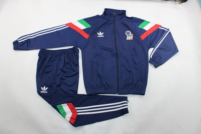 Italy Soccer Jersey 04 Dark Blue Replica 2024