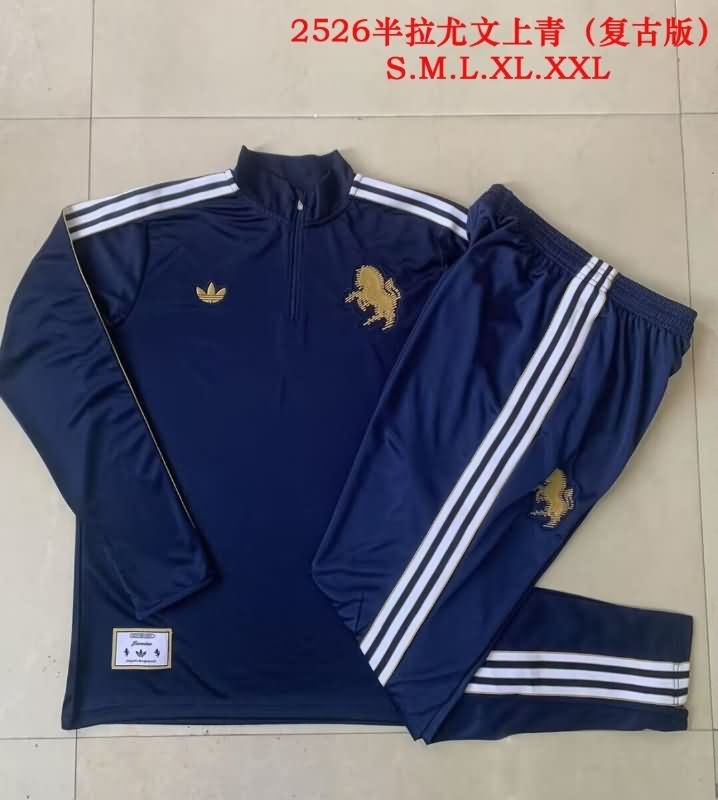 AAA Quality Juventus 24/25 Dark Blue Soccer Tracksuit 05